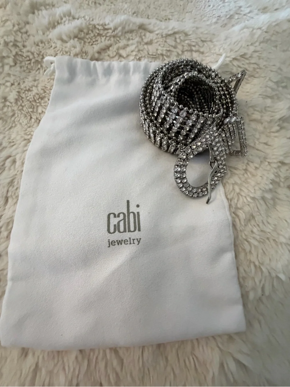 NWOT CAbi | The Sparkle Belt | Silver Crystal Rhinestone Belt